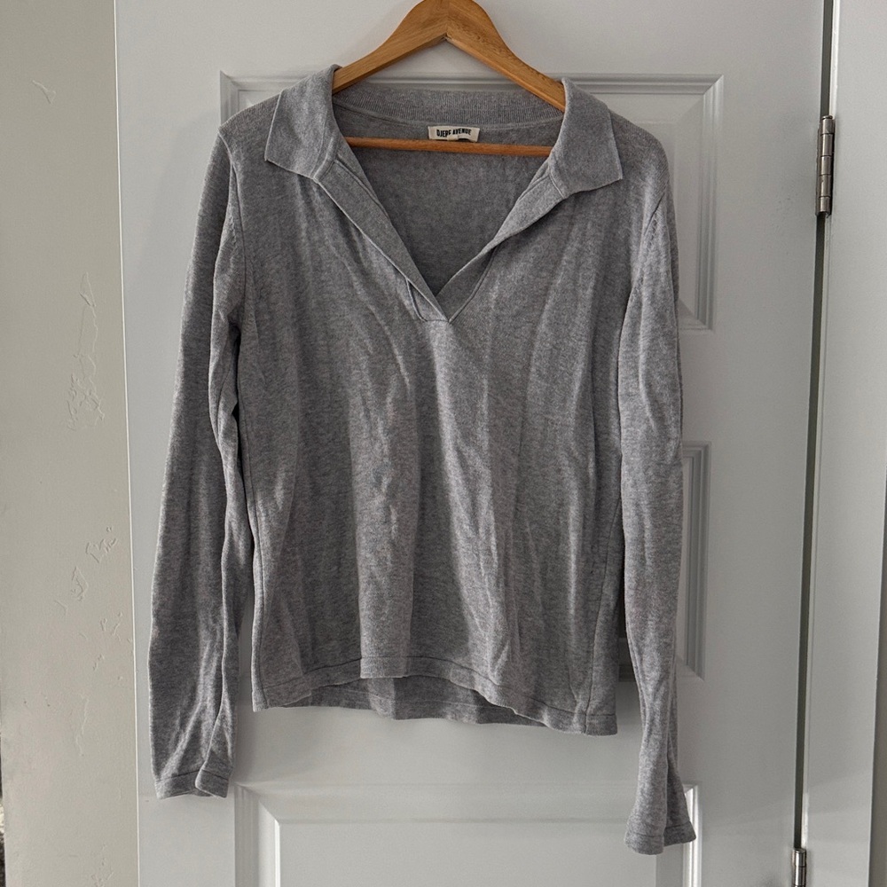 Djerf Avenue Getaway Top in Grey Melange - Small